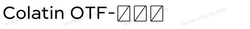 Colatin OTF字体转换